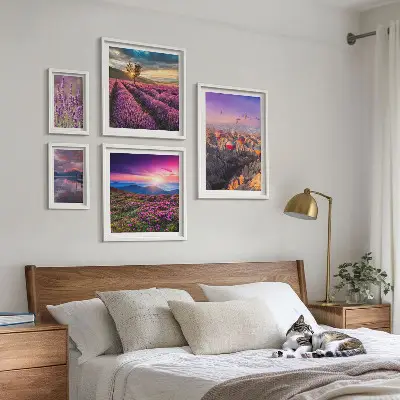Gallery wall Lavendelballonlandschap