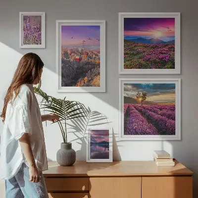 Gallery wall Lavendelballonlandschap