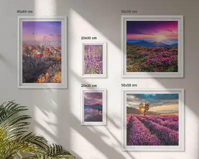 Gallery wall Lavendelballonlandschap