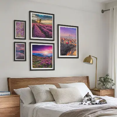 Gallery wall Lavendelballonlandschap