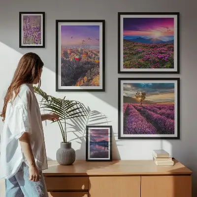 Gallery wall Lavendelballonlandschap