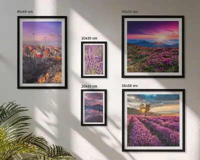 Gallery wall Lavendelballonlandschap
