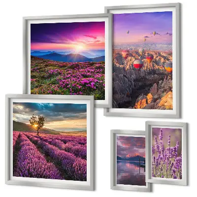 Gallery wall Lavendelballonlandschap
