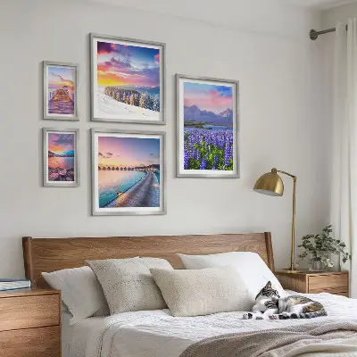Wanddecoratie compositie met landschappen, natuur, bergen en uitzichten