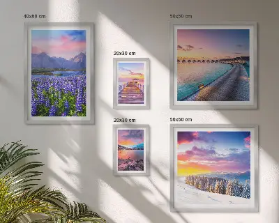 Wanddecoratie compositie met landschappen, natuur, bergen en uitzichten