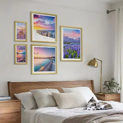 Wanddecoratie compositie met landschappen, natuur, bergen en uitzichten