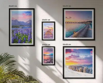 Wanddecoratie compositie met landschappen, natuur, bergen en uitzichten