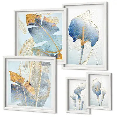 Gallery wall stijlvolle bloemen met delicate natuurdetails