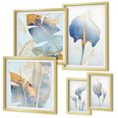 Gallery wall Stijlvolle bloemen, delicate natuur