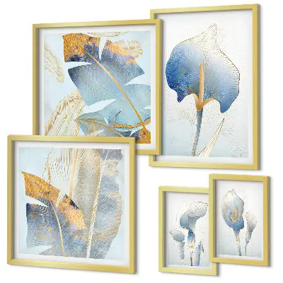 Gallery wall stijlvolle bloemen met delicate natuurdetails