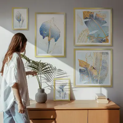 Gallery wall stijlvolle bloemen met delicate natuurdetails