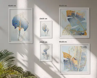 Gallery wall stijlvolle bloemen met delicate natuurdetails