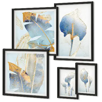 Gallery wall stijlvolle bloemen met delicate natuurdetails