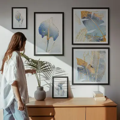 Gallery wall stijlvolle bloemen met delicate natuurdetails