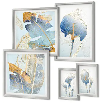Gallery wall stijlvolle bloemen met delicate natuurdetails