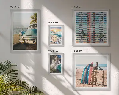 Wanddecoratie compositie Stijlvolle strandlandschappen