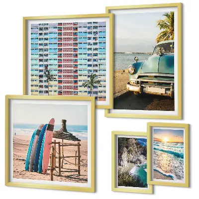 Wanddecoratie compositie Stijlvolle strandlandschappen