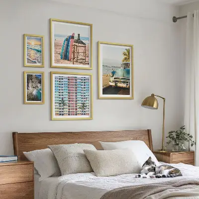 Wanddecoratie compositie Stijlvolle strandlandschappen