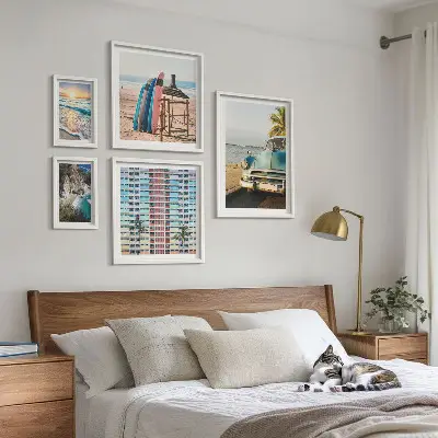 Wanddecoratie compositie Stijlvolle strandlandschappen