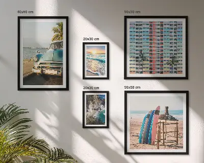 Wanddecoratie compositie Stijlvolle strandlandschappen