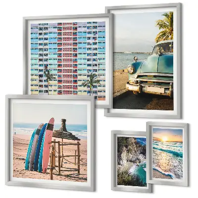 Wanddecoratie compositie Stijlvolle strandlandschappen