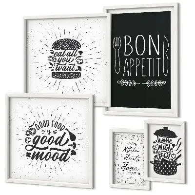 Moderne schilderijen set Keukeninspiratie koken