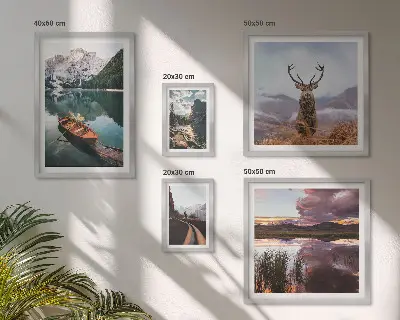 Gallery wall met landschappen, bergen, meren en natuur