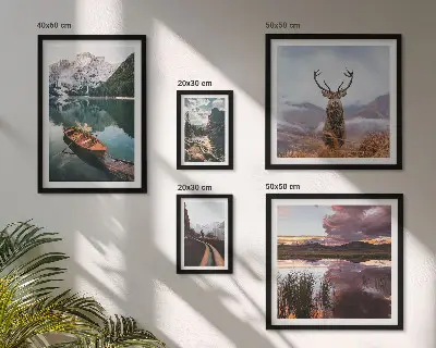 Gallery wall met landschappen, bergen, meren en natuur