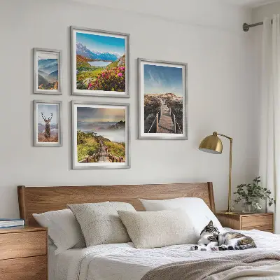 Wanddecoratie compositie Landschappen van bergen en wilde bossen