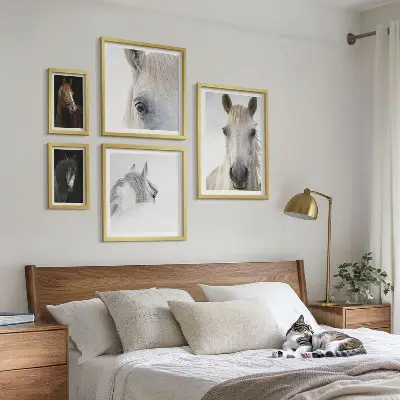 Gallery wall Paardenportretten in artistieke stijlen