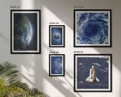 Moderne schilderijen set De kosmische landschappen van de aarde