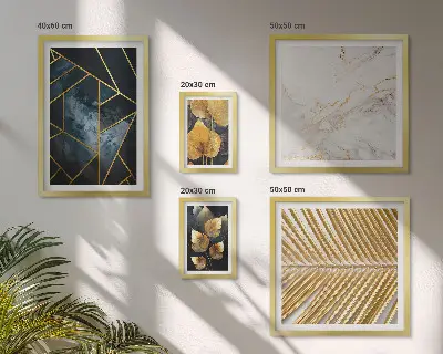 Gallery wall Stijlvolle bladeren en geometrie