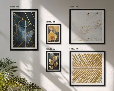 Gallery wall Stijlvolle bladeren en geometrie
