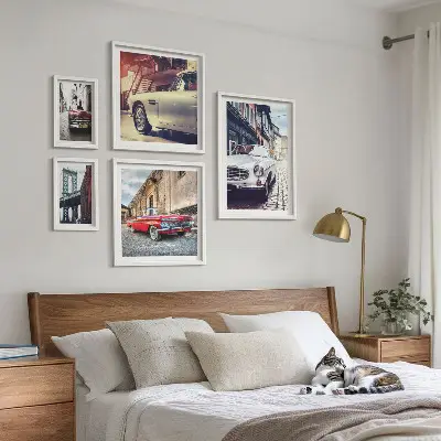Wanddecoratie compositie Stijlvolle klassiekers in de stad