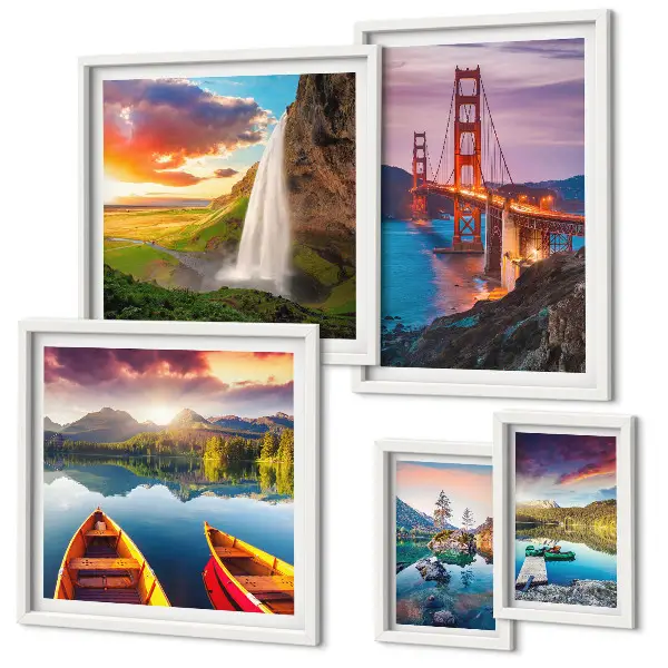 Wanddecoratie compositie landschappen met natuurbruggen in de VS
