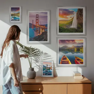 Wanddecoratie compositie landschappen met natuurbruggen in de VS