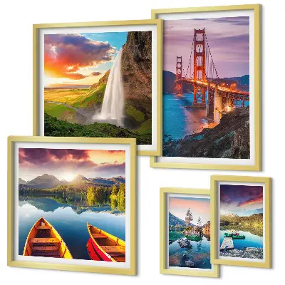 Wanddecoratie compositie landschappen met natuurbruggen in de VS