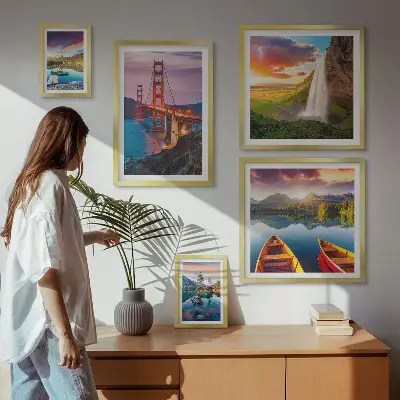 Wanddecoratie compositie landschappen met natuurbruggen in de VS