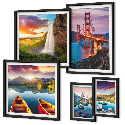 Wanddecoratie compositie landschappen met natuurbruggen in de VS
