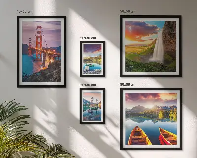 Wanddecoratie compositie landschappen met natuurbruggen in de VS