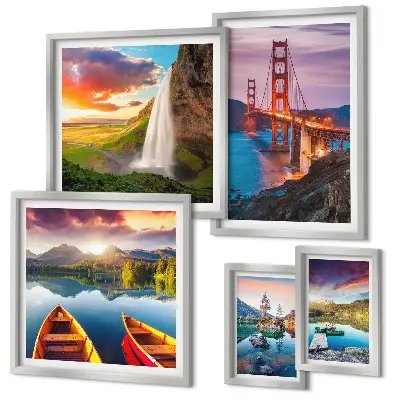 Wanddecoratie compositie landschappen met natuurbruggen in de VS