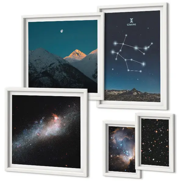 Kosmische landschappen van de Melkweg galerijwand
