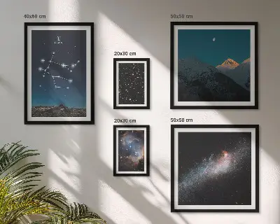 Kosmische landschappen van de Melkweg galerijwand