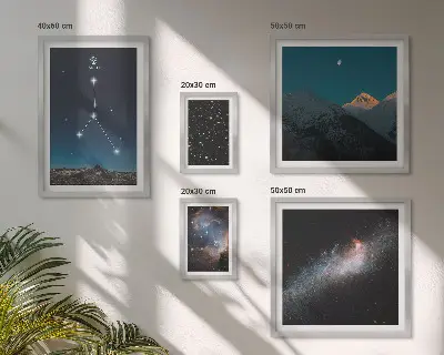 Wanddecoratie met kosmische nachthemelmotieven compositieset