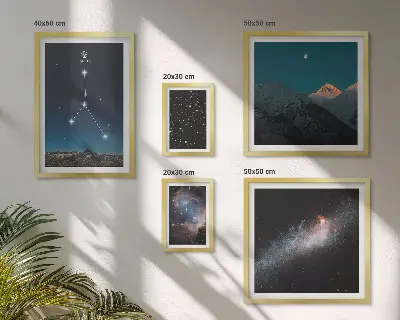 Wanddecoratie met kosmische nachthemelmotieven compositieset