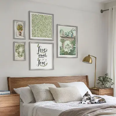 Wanddecoratie met plantenmotief stijlvolle compositie met boho-accenten