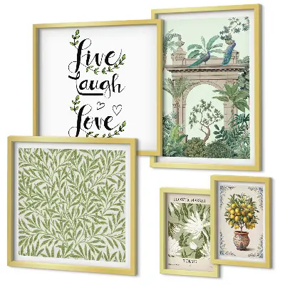 Wanddecoratie met plantenmotief stijlvolle compositie met boho-accenten