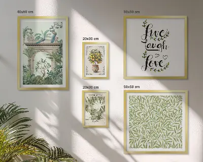 Wanddecoratie met plantenmotief stijlvolle compositie met boho-accenten