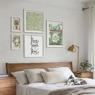 Wanddecoratie met plantenmotief stijlvolle compositie met boho-accenten