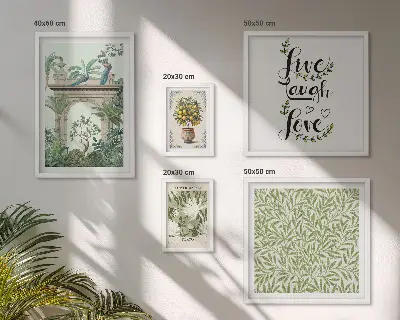 Wanddecoratie met plantenmotief stijlvolle compositie met boho-accenten